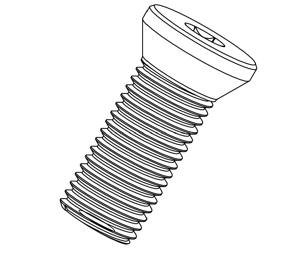 T-C Sistem  DNMG 15, WNMG 08, CNMG 12, TNMG 22, SNMG 12, CNGN 12, SNGN 12, DNGN 15 M5*12 Altlık Vidası