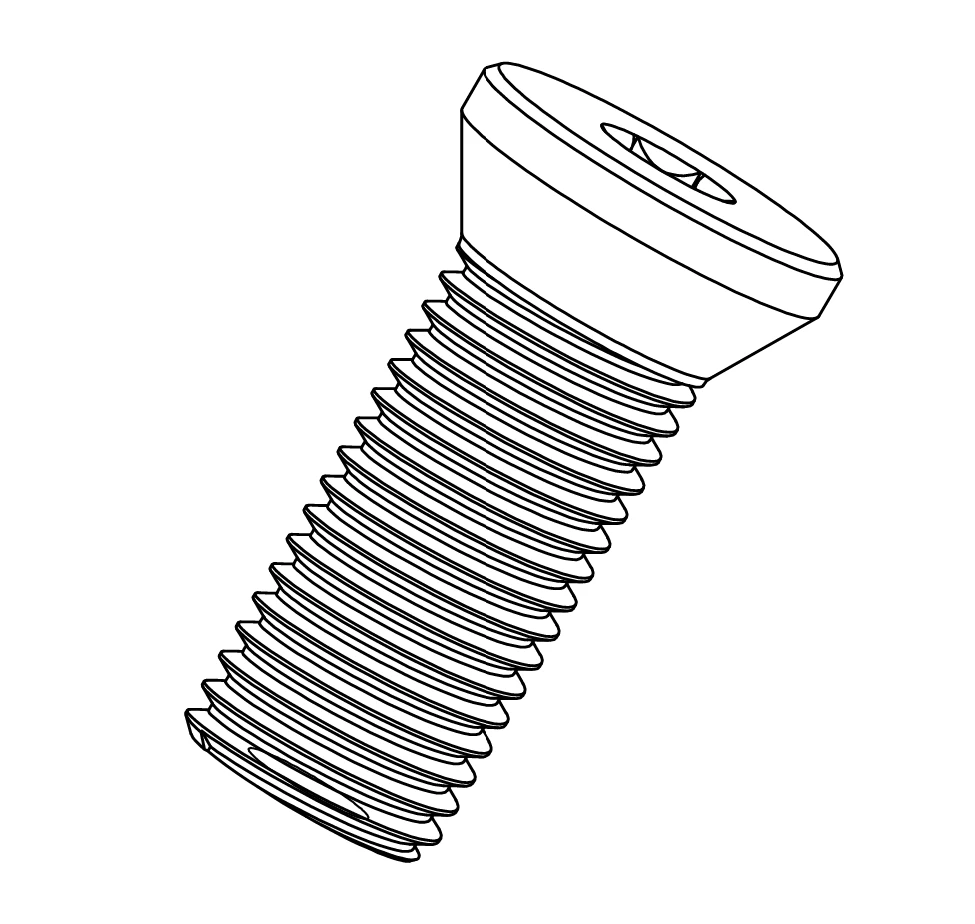 T-Sistem DNMG 11, VNMG 16, CNMG 09  M5*12 Altlık Vidası